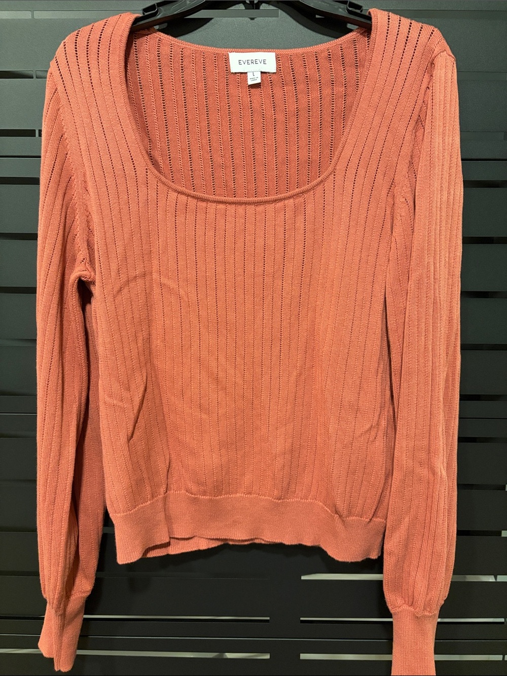 Evereve Ribbed Square-Scoop Neck Sweater - Rose